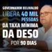 Governador Belivaldo libera 40 mil pessoas da taxa mínima da DESO