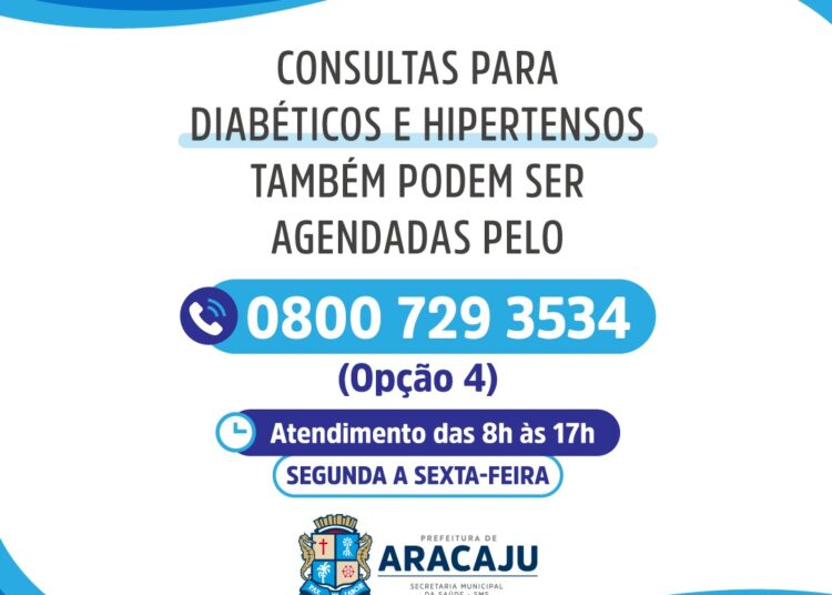 Prefeitura amplia canal de agendamento de consultas para hipertensos e diabéticos