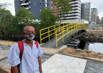 No Jardins, Prefeitura constrói passarela sobre canal do Tramandaí