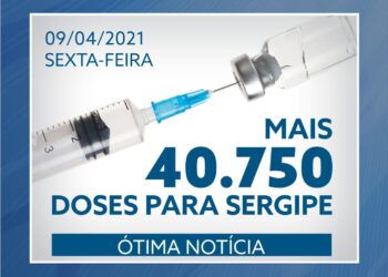 Mais 40.750 doses para Sergipe, disse Laércio Oliveira