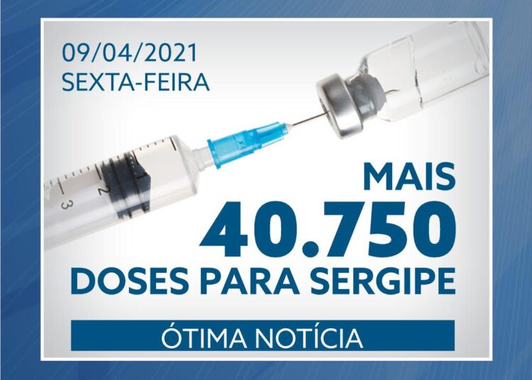 Mais 40.750 doses para Sergipe, disse Laércio Oliveira