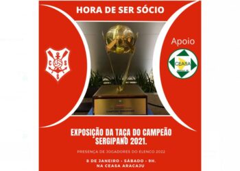 TAÇA DO CAMPEÃO SERGIPANO 2021 SERÁ EXPOSTA NA CEASA ARACAJU