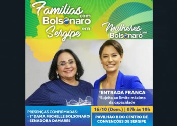 Laércio confirma presença de Michele Bolsonaro e Damares Alves no próximo domingo em Sergipe
