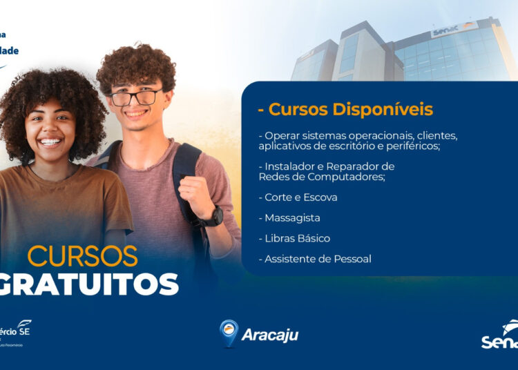 Senac Sergipe oferta cursos gratuitos