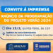 Convite à imprensa: anúncio da programação do Projeto Verão 2024