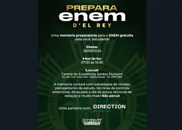 Ordem DeMolay de Sergipe oferece mentoria gratuita para o ENEM