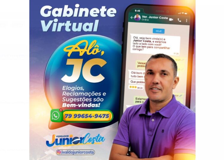 Seu canal direto com o gabinete do Vereador Junior Costa!