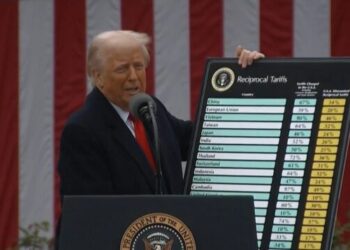 Trump anuncia taxas que variam de 10% a 46% para produtos importados; Brasil teve a menor taxação