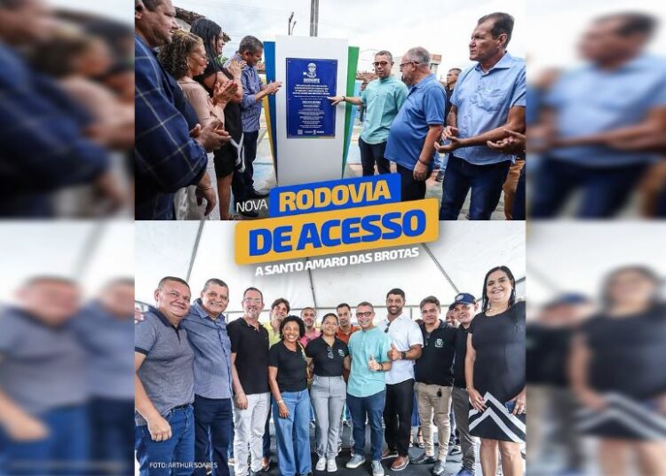 PREFEITO PAULO CÉSAR RECEBE GOVERNADOR PARA INAUGURAR NOVO ACESSO A SANTO AMARO