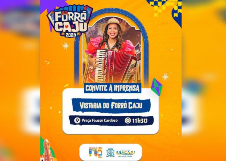 CONVITE À IMPRENSA | Prefeita Emília Corrêa acompanha vistoria do Forró Caju 2025 na Praça Fausto Cardoso