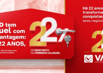 Valor Imobiliária celebra 22 anos com 22% de desconto no primeiro aluguel