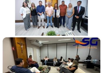 Reunião com o governador Fábio Mitidieri onde a pauta foi o estaleiro SG de santo amaro das brotas