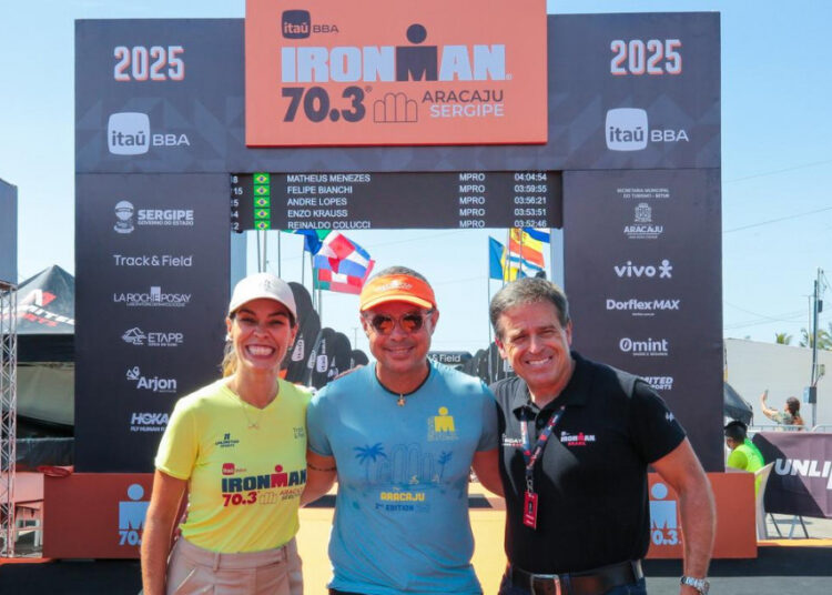 Governador Fábio Mitidieri prestigia segunda edição do Ironman 70.3, em Sergipe