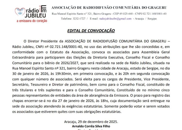 EDITAL DE CONVOCAÇÃO