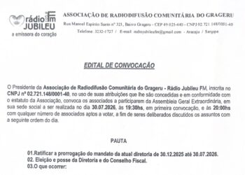 EDITAL DE CONVOCAÇÃO – Associação de Radiofusão Comunitária do Grageru