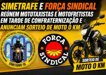 Simetrafe e Força Sindical reúnem mototaxistas e motofretistas em tarde de confraternização e anunciam sorteio de moto 0 km