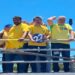 Apesar de não ter sido convidado, Coronel Rocha participa de ato com Flávio Bolsonaro em trio elétrico em Aracaju